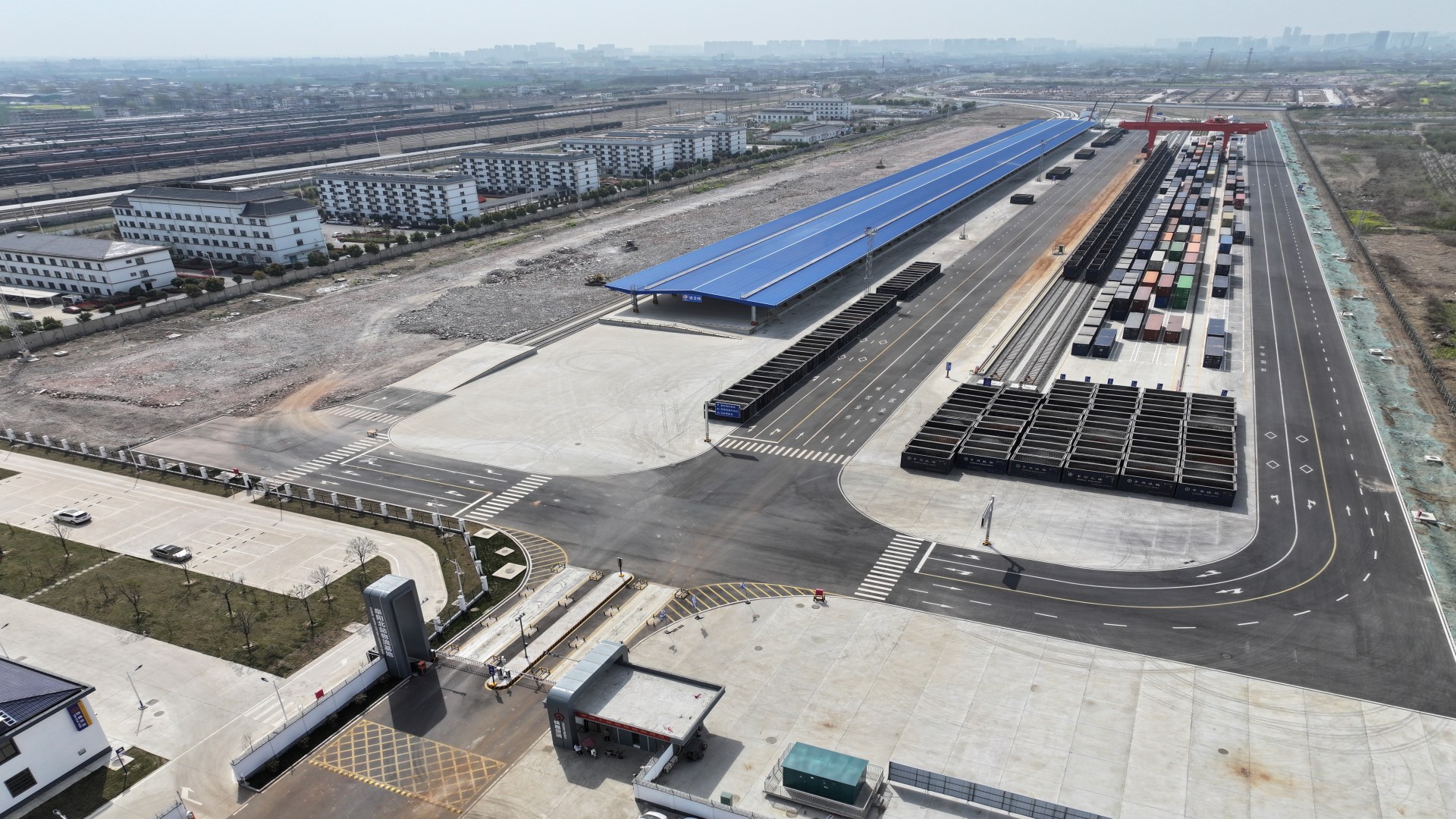 物流港铁路作业区现场 2025.4.1-颍泉铁路建设