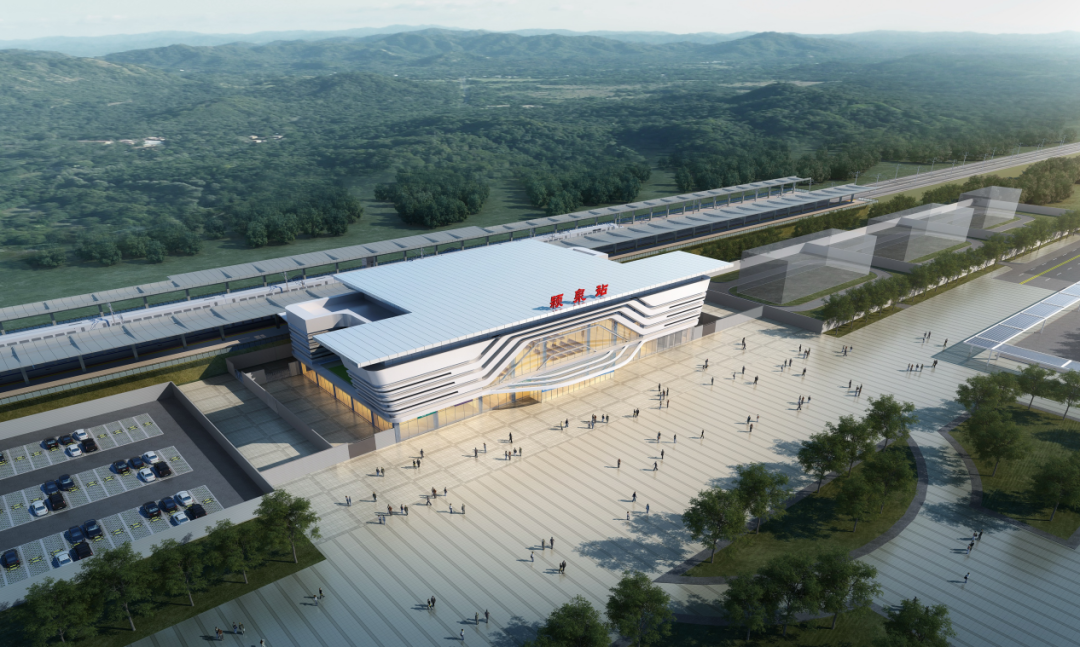 颍泉北站效果图-颍泉铁路建设